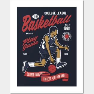 Basketball College League by ANIMOX Posters and Art